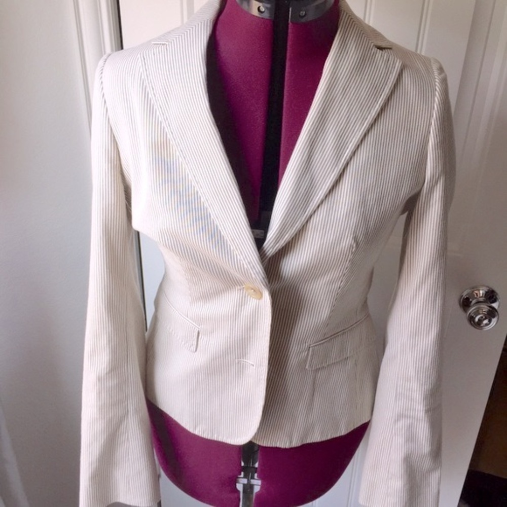 Banana Republic pinstripe tailored blazer